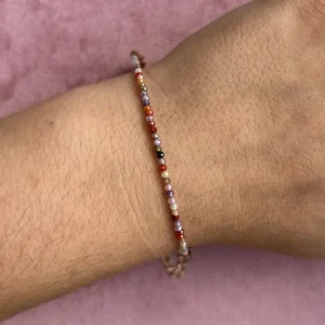 Браслет из фианитов микс