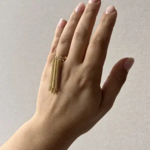 Кольцо с цепочками