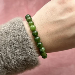 Браслет из тонированного кварца (зеленый)