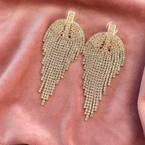 Серьги вечерние со стразами
