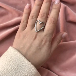 Кольцо Сердце контурное