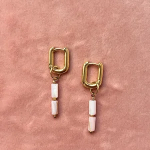 Подвеска из палочек перламутра (розовый)