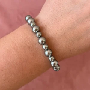 Браслет из серого жемчуга майорки