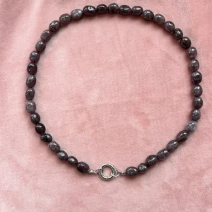 Колье из тонированного кварца бордо. Коллекция LinkLab