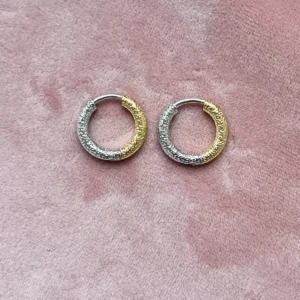 Серьги конго (трансформеры) фактурные биколор