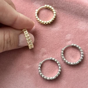 Серьги кольца Рельеф