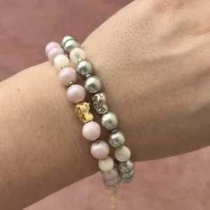 Браслет из цветного жемчуга майорка с вставками