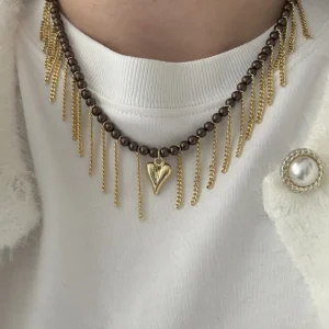 Колье Горький шоколад