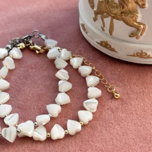 Браслет Сердца перламутра