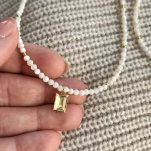 Колье Ваниль (желтый кристалл)