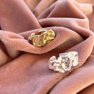 Кольцо Мятый металл