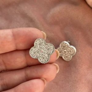 Серьги-гвоздики Клевер