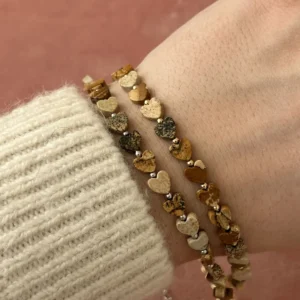 Браслет из сердечек яшмы