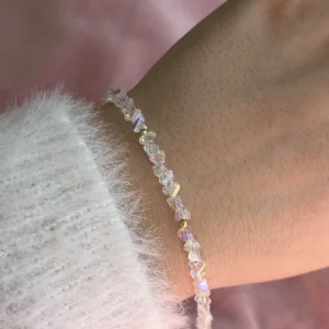 Браслет из ювелирного стекла (радужный)