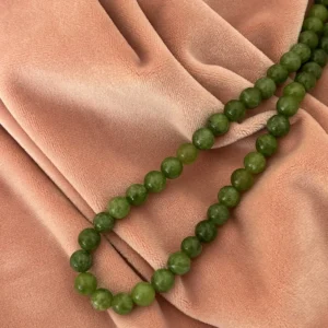 Колье из тонированного кварца зеленый мох. Коллекция LinkLab